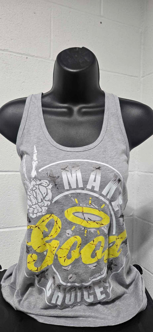 Make Good Choices Racerback Tank - Sport Grey