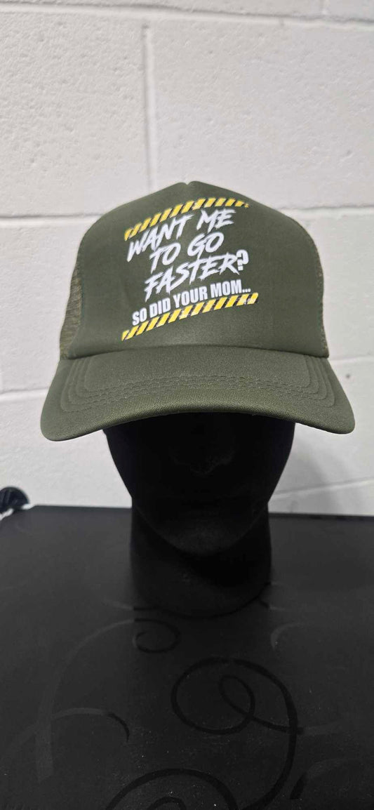 So Did Your Mom Foam Trucker Hat - Military Green